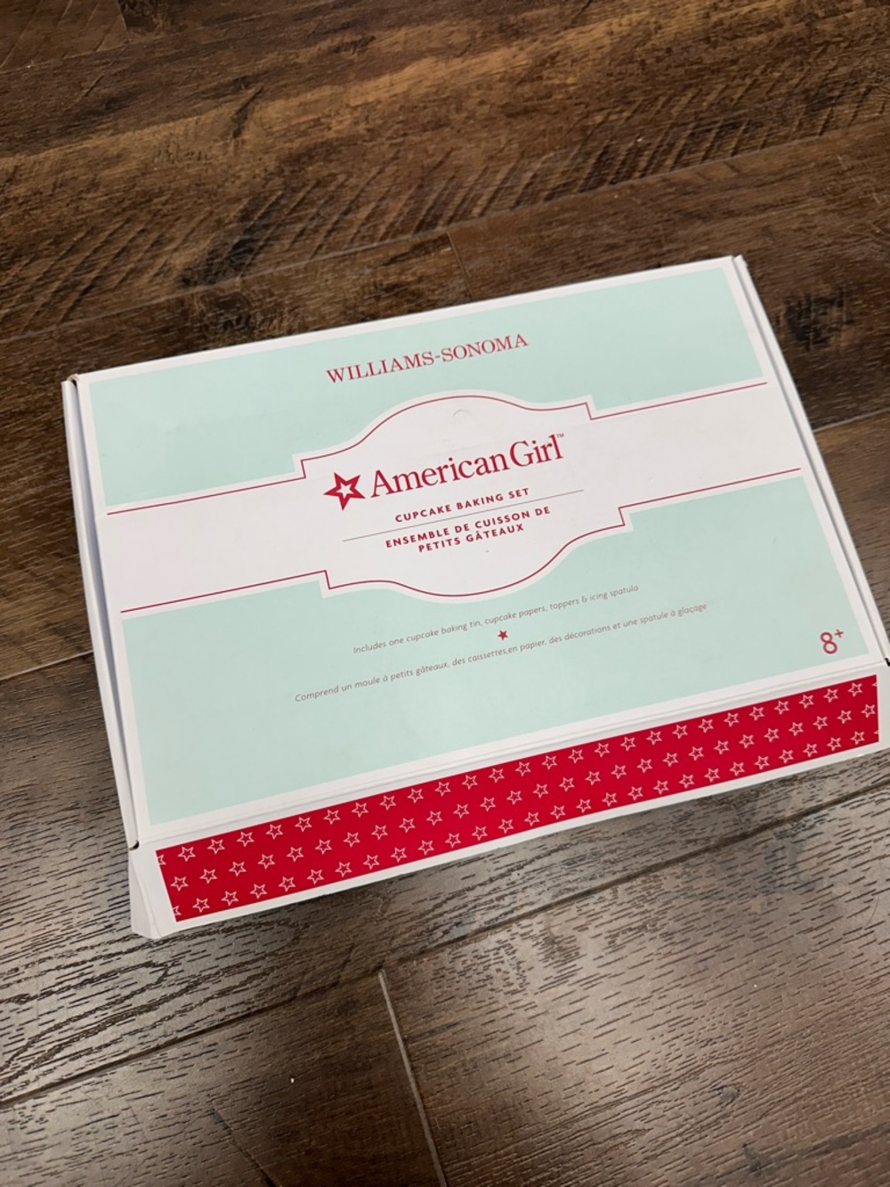 American Girl Cupcake Baking Set - Mint and Red Box